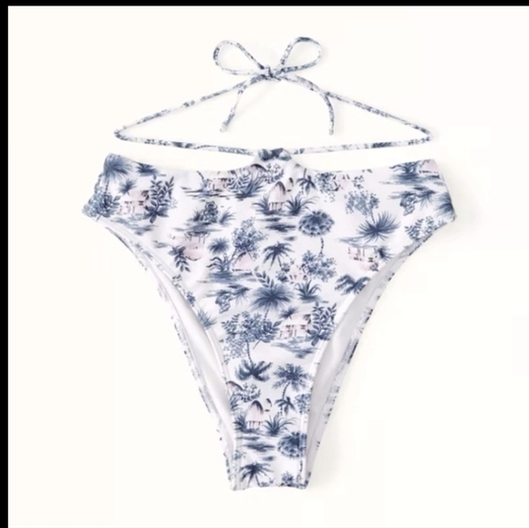Abercrombie & Fitch Swim High Leg Cheeky Tie-back Bikini Bottom size S - Picture 5 of 5